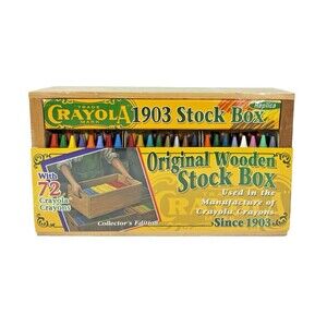 Crayola 1903 Stock Box Vintage 1997 Wooden Box Collectors Edition New Sealed